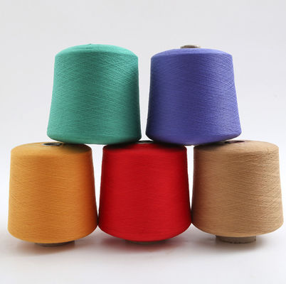 Plastic Cone Polyester Sewing Thread , Bright Polyester Weaving Yarn AAA Grade