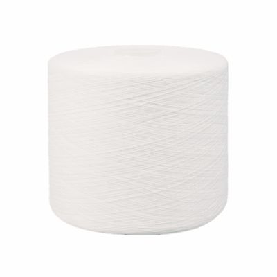 Low Hygroscopic 40 / 3  Raw White Yarn , Recycled Spun Sewing Thread Yarn