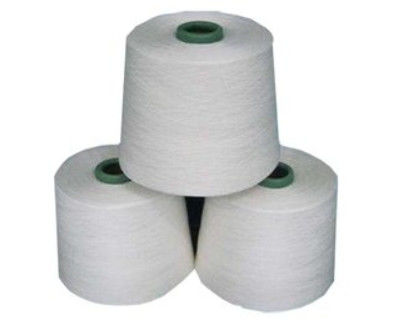 30 / 1 High Tenacity Spun Polyester Knitting Yarn Raw White 100% Virgin Polyester