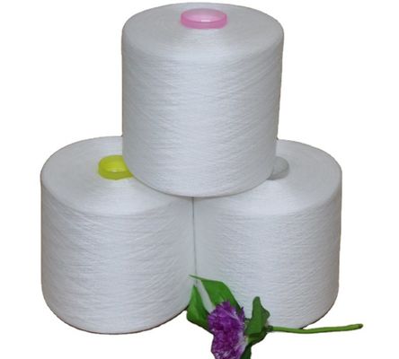 Raw White 100% Polyester Ring Spun Yarn Factory Cheap Price 20/2 30/2 40/2