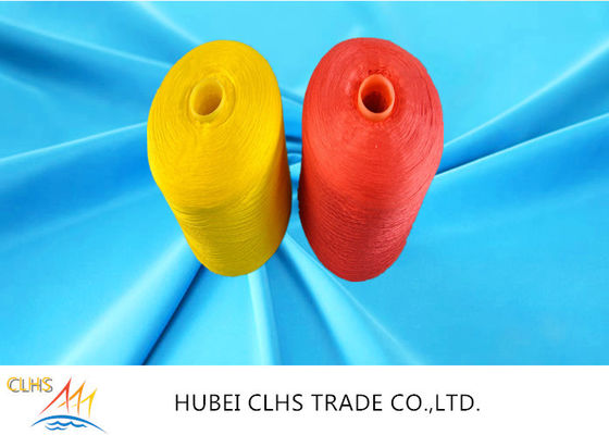 Plastic Cone Polyester Sewing Thread , Bright Polyester Weaving Yarn AAA Grade