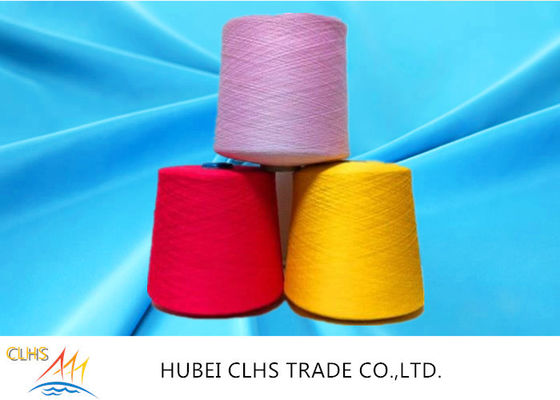 Bright 100% Polyester Dyed Yarn Black White Blue Red Yellow Brown Green Threads