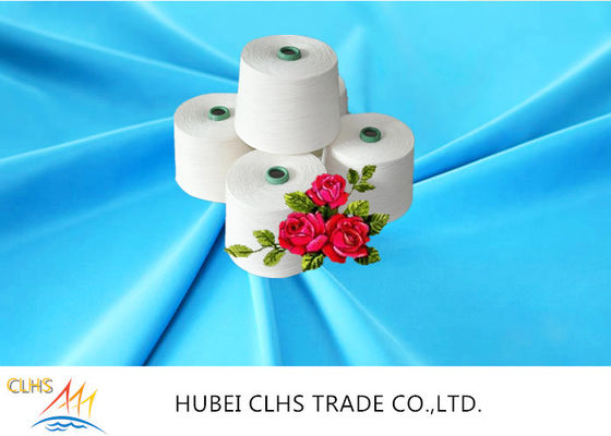 TFO 100 Spun Polyester Sewing Thread , Low Twist Raw White Yarn For T Shirt