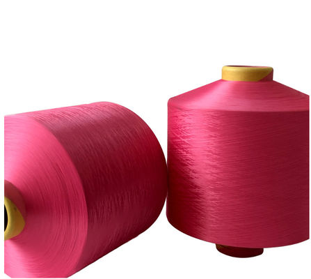 150D/48F Dope Dyed Colors Red Blue White Black Grey DTY 100% Polyester Yarn For Knitting Weaving