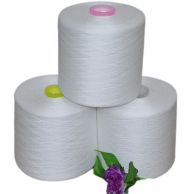 20s/2, 40s/2, 60s/2 Raw White 100% Polyester Core Spun Yarn For Polyester Yarn Dyeing