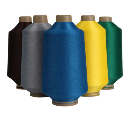 100% Polyester Filament Yarn Dope Dyed Black High Tenacity DTY Yarn for Sewing and Weaving