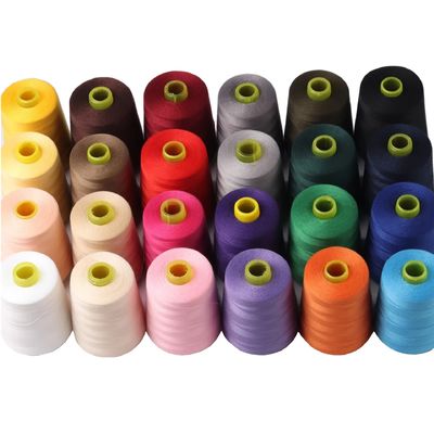 Wholesale Dyed  100% Polyester Spun Sewing Thread 20 / 2 20 / 3
