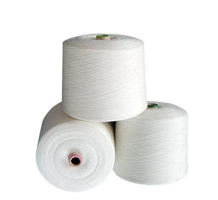Ne 30s, 30/1, 30/2, 30/3 Raw White 100% Polyester Ring Spun Yarn For Sewing Weaving Knitting