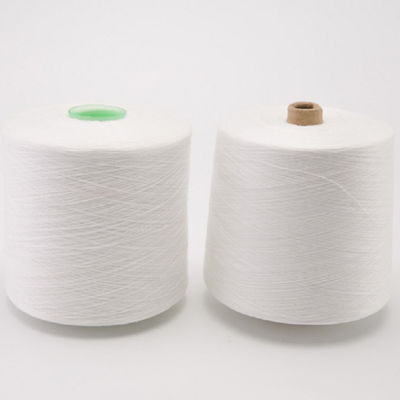 Ne 30s, 30/1, 30/2, 30/3 Raw White 100% Polyester Ring Spun Yarn For Sewing Weaving Knitting