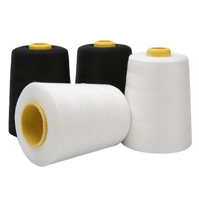 40s/2 Sewing Thread Base Color 5000 Yards Raw White Bleached Black Polyester Thread