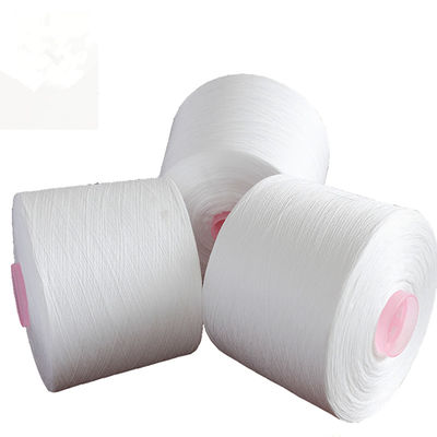 Ne 30s, 30/1, 30/2, 30/3 Raw White 100% Polyester Ring Spun Yarn For Sewing Weaving Knitting