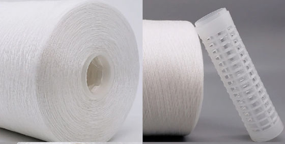 Raw White 60s/2, 80s/2 100% Polyester Core Spun Yarn For Garments Fashionable Dress