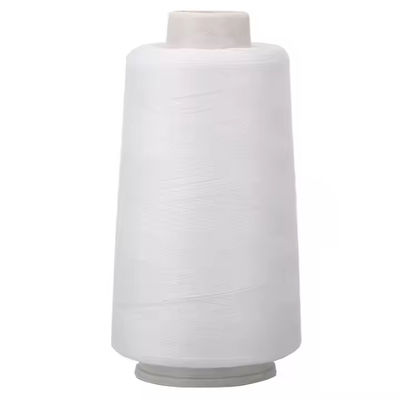 Bright White / Black Sewing Thread , Raw White Spun Polyester Sewing Thread