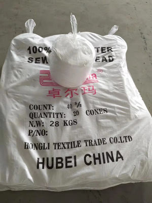 100 Spun Polyester Yarn Raw White Knitting Weaving Ne 20S 30S 40S 42S 45S 60S Polyester Yarn