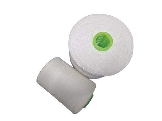 402 403 202 502 100 Spun Polyester Yarn Raw White For T-Shirt Jeans Sportswear