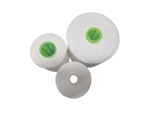 402 403 202 502 100 Spun Polyester Yarn Raw White For T-Shirt Jeans Sportswear