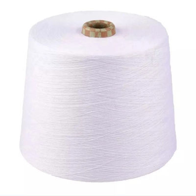 Optical White Ring Spun Polyester Yarn 50 / 2  50 / 3 100% Polyester stable fiber Material