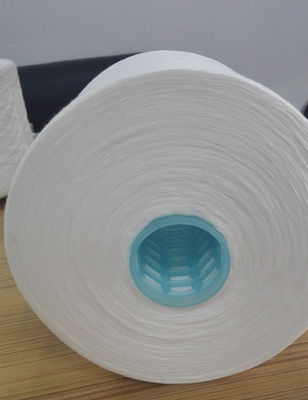 Raw White Semi Dull Polyester Yarn 42 / 2 100% Yizheng Polyester Staple Fiber