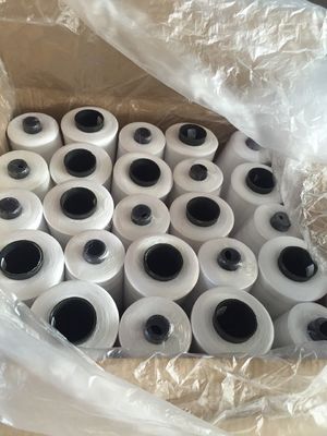 Factory Stock White 40/2 100% Polyester Sewing Thread  5000Y/cone