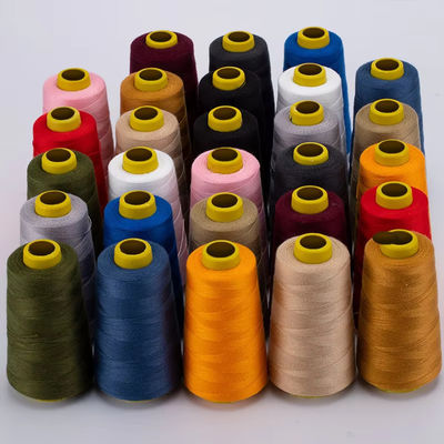High Strength Red 100 Spun Polyester Sewing Thread Low Shrinkage Superior Durability 
