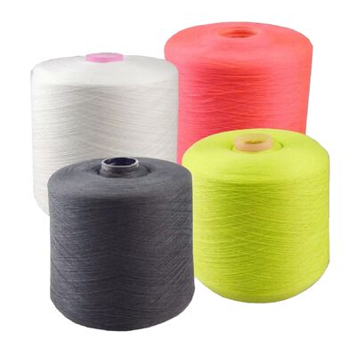 100% Polyester Dyed Yarn Ring Spun for Sewing and Knitting with Eco-Friendly High Tenacity