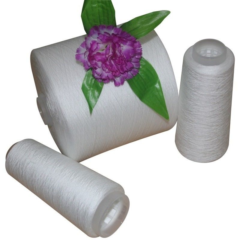 Hubei Factory 40s/2 100% Polyester Core Spun Yarn material is Yizheng Fiber Raw White Yarn