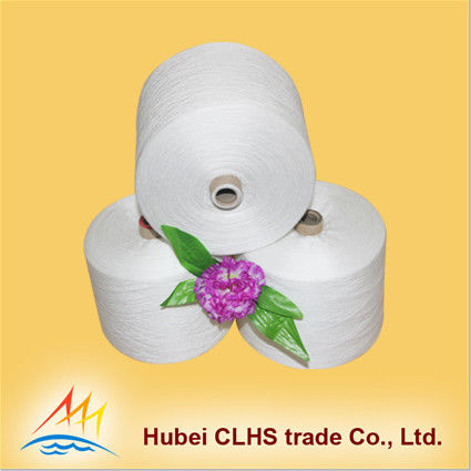 Single Twist Polyester Core Spun Yarn , Polyester Weaving Yarn Less Broken Ends