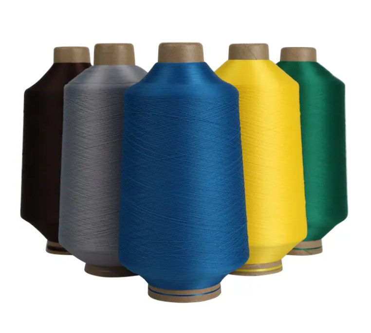 100% Polyester Filament Yarn Dope Dyed Black High Tenacity DTY Yarn for Sewing and Weaving