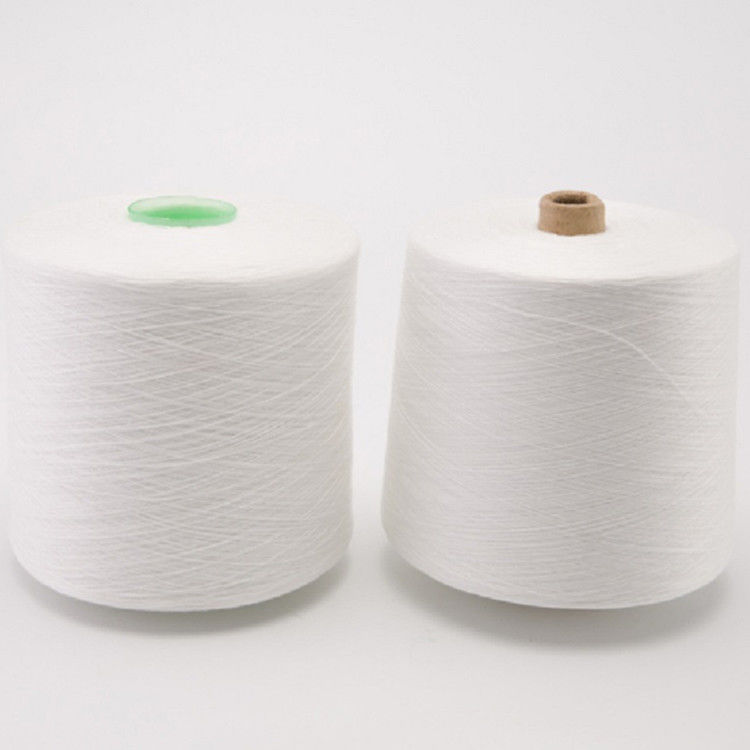 Ne 30s, 30/1, 30/2, 30/3 Raw White 100% Polyester Ring Spun Yarn For Sewing Weaving Knitting