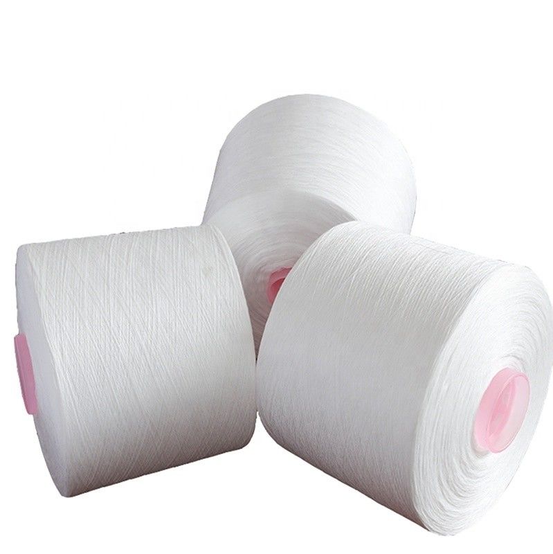 20/2 40/2 Bright Ring Spun Polyester Yarn On Plastic / Paper Cone With 100%