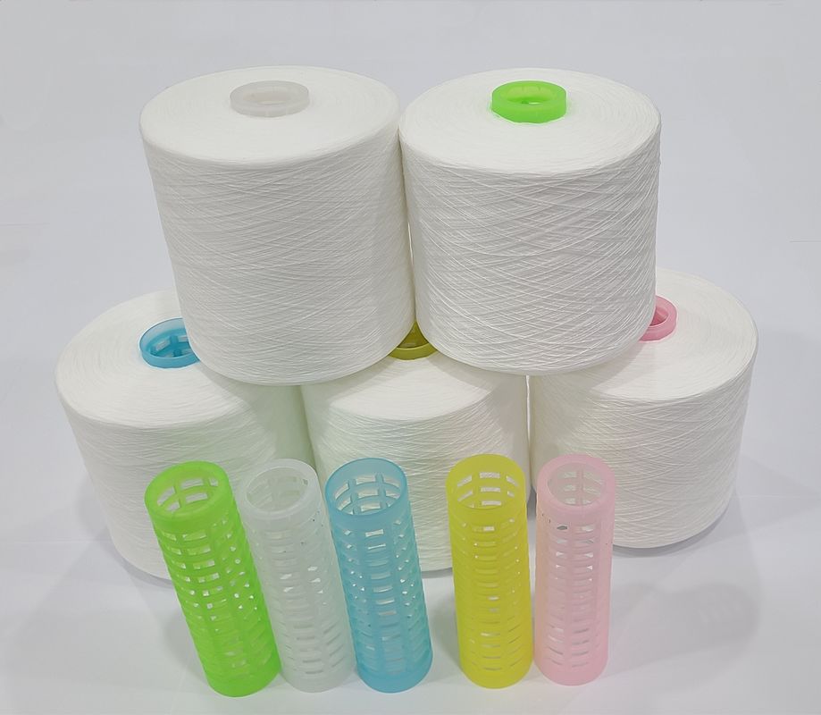 Raw white 20s/2, 40s/2  100% Polyester Core Spun Yarn Garment Underwear Sewing